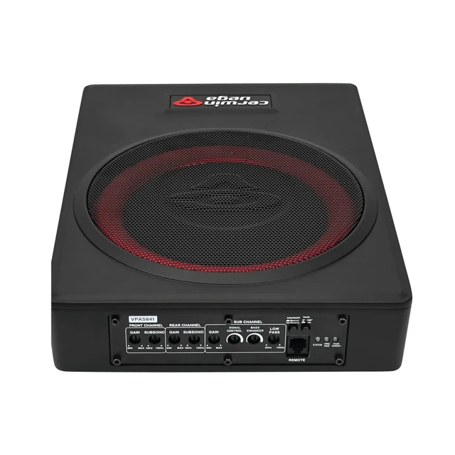 Alt view image 2 of 7 - Cerwin Vega VPAS841 8" Powered Slim Subwoofer Enclosure with 4-Channel Speaker Output