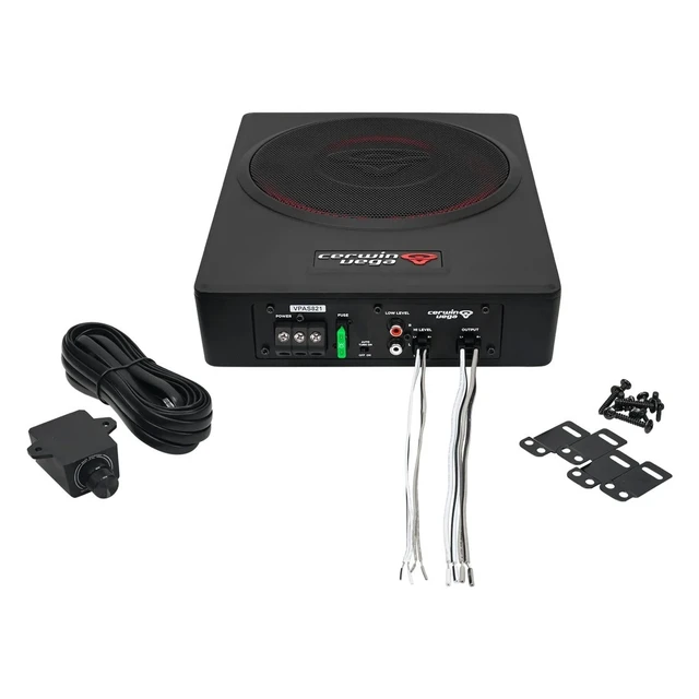 Alt view image 4 of 7 - Cerwin Vega VPAS821 8" Powered Slim Subwoofer Enclosure with 2-Channel Speaker Output