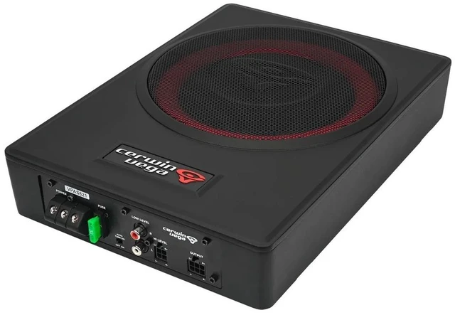 Main image of Cerwin Vega VPAS821 8" Powered Slim Subwoofer Enclosure with 2-Channel Speaker Output