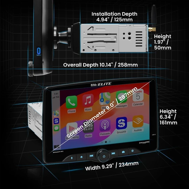 Alt view image 6 of 7 - Boss Audio BE9ACP.WXC Digital Multimedia Car Receiver and Backup Camera