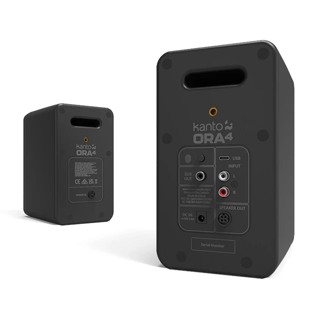 Alt view image 2 of 2 - Kanto ORA4 Desktop Speakers with USB-C and Bluetooth - Matte Black- Pair