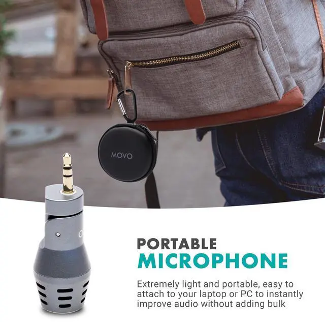 Alt view image 5 of 7 - Movo DOM2-USB Mini Omnidirectional USB Computer Microphone for PC and Mac