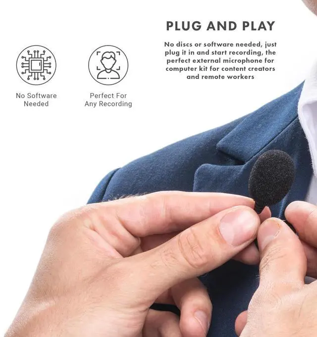 Alt view image 6 of 7 - Movo Universal USB Computer Microphone with USB Adapter Compatible with Laptop, PC and Mac, Smartphones, Cameras, Perfect Podcasting, Gaming, Remote Work and Desktop Mic (20-Foot Cord)
