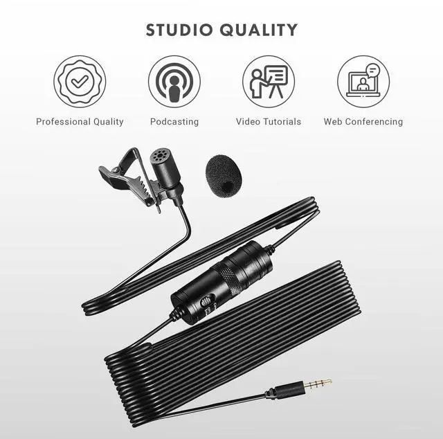 Alt view image 7 of 7 - Movo Universal USB Computer Microphone with USB Adapter Compatible with Laptop, PC and Mac, Smartphones, Cameras, Perfect Podcasting, Gaming, Remote Work and Desktop Mic (20-Foot Cord)