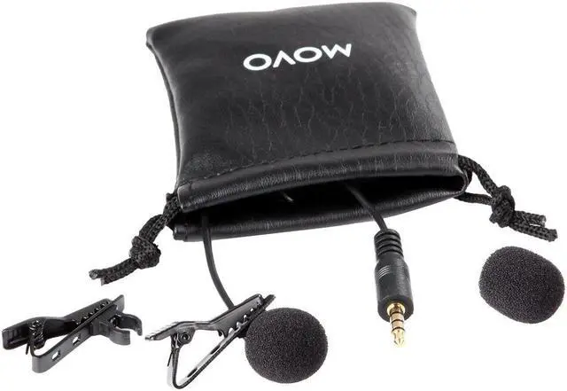 Main image of Movo PM10 Deluxe Lavalier Lapel Clip-on Omnidirectional Condenser Microphone for Apple iPhone, iPad, iPod Touch, Android & Windows Smartphones