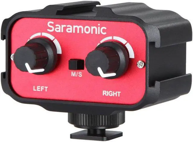 Main image of Saramonic SR-AX100 Universal Audio Adapter/Shoe Expander with Stereo & Dual Mono 3.5mm Inputs for DSLR Cameras & Camcorders