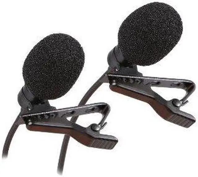 Alt view image 2 of 5 - Movo GM2 Dual-Capsule Battery Powered Lavalier Lapel Clip-on Omnidirectional Condenser Microphone for GoPro HERO3, HERO3+ and HERO4 Black, White and Silver Editions