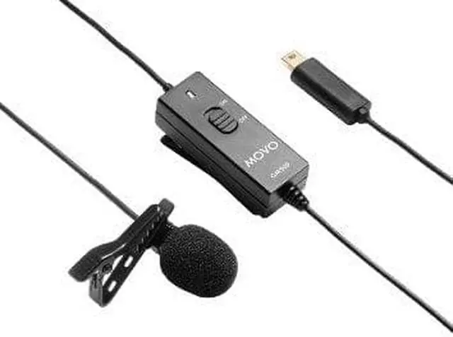 Alt view image 2 of 7 - Movo GM300 Battery Powered Lavalier Lapel Clip-on Omnidirectional Condenser Microphone for GoPro HERO3, HERO3+ and HERO4 Black, White and Silver Editions (9-foot cord)