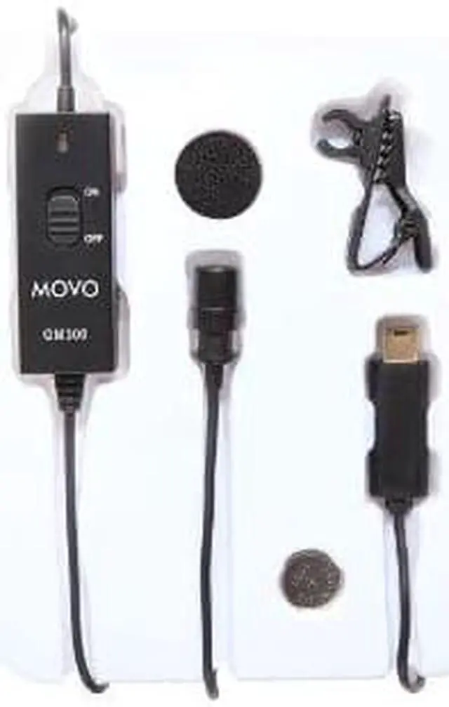 Alt view image 6 of 7 - Movo GM300 Battery Powered Lavalier Lapel Clip-on Omnidirectional Condenser Microphone for GoPro HERO3, HERO3+ and HERO4 Black, White and Silver Editions (9-foot cord)