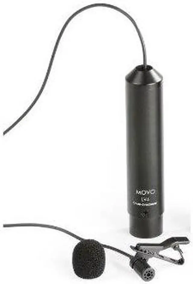 Alt view image 2 of 5 - Movo LV4-O XLR Phantom Power Lavalier Omnidirectional Microphone, with Lapel Clip and Windscreen
