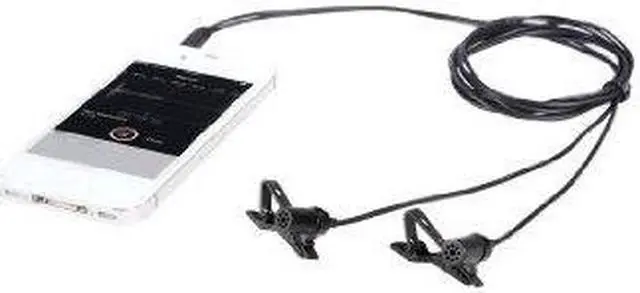 Alt view image 4 of 6 - Movo PM20 Dual-Headed Lavalier Lapel Clip-on Omnidirectional Condenser Microphone (for Dual Mono or Stereo Recording) for Apple iPhone, iPad, iPod Touch, Android and Windows Smartphones