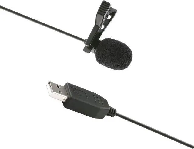 Alt view image 3 of 12 - Movo M1 USB Lavalier Lapel Clip-on Omnidirectional Condenser Computer Microphone for PC and Mac (20' Cord)