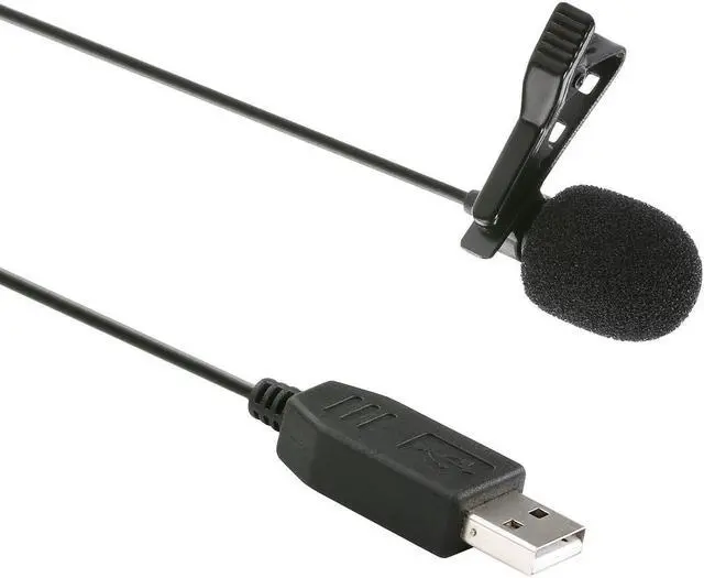 Alt view image 4 of 12 - Movo M1 USB Lavalier Lapel Clip-on Omnidirectional Condenser Computer Microphone for PC and Mac (20' Cord)
