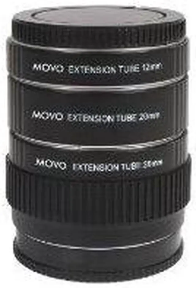Alt view image 2 of 5 - Movo Photo AF Macro Extension Tube Set for Sony Alpha DSLR Camera with 12mm, 20mm & 36mm Tubes (Metal Mount)