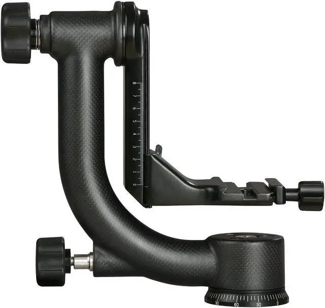 Alt view image 2 of 7 - Movo GH800 Carbon Fiber Professional Gimbal Tripod Head with Arca-Swiss Quick-Release Plate