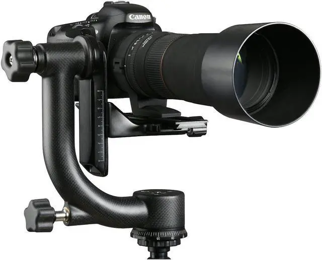 Alt view image 7 of 7 - Movo GH800 Carbon Fiber Professional Gimbal Tripod Head with Arca-Swiss Quick-Release Plate