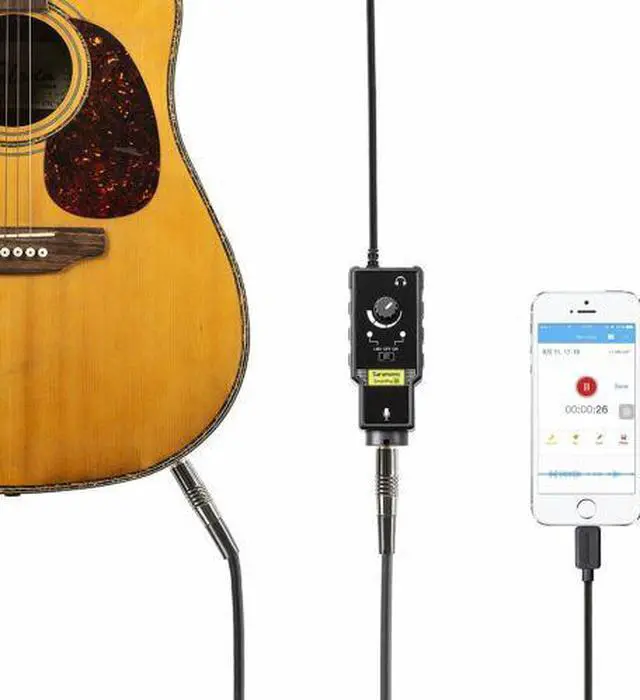 Alt view image 2 of 4 - Saramonic SmartRig-Di XLR Microphone & 6.3mm Guitar Interface with Apple MFi Certified Lightning Connector for iPhone, iPad, iPod, iOS Smartphones & Tablets