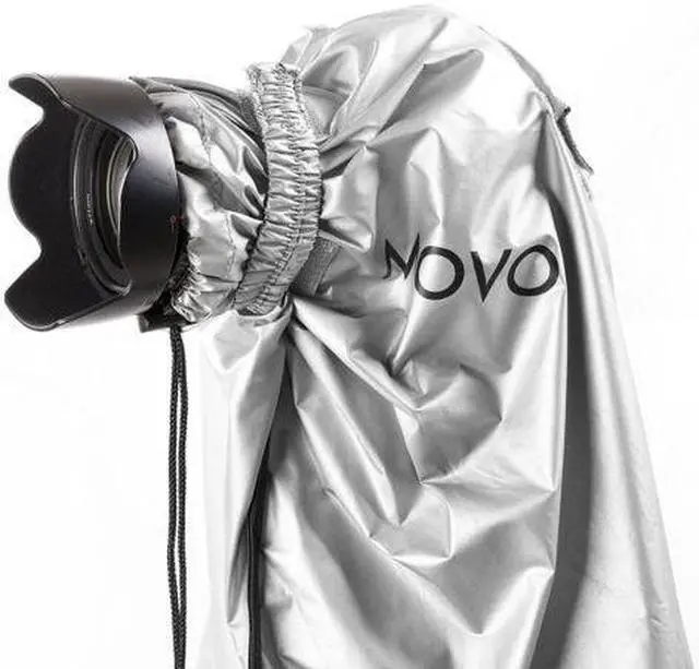 Alt view image 3 of 4 - Movo CRC03 Extra-Long Waterproof Rain Coat for DSLR Camera, Lens & Tripod (Metallic Gray)
