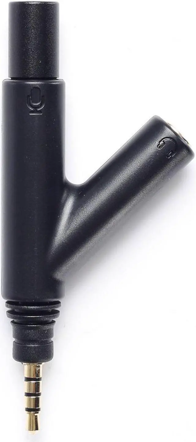 Alt view image 3 of 4 - Movo MA1000 V-Shape TRRS Omni-Directional Microphone with Headphone Monitoring Jack for iPhone, iPad, Android Smartphones and Tablets