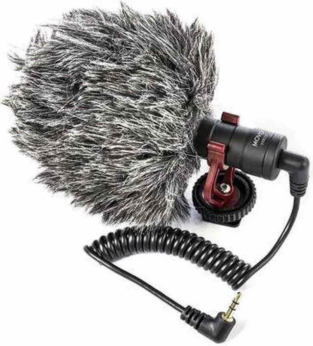 Alt view image 4 of 6 - Movo VXR10 Universal Cardioid Condenser Video Microphone with Shock Mount, Deadcat Windscreen, & Case for Smartphones, DSLR Cameras & Camcorders