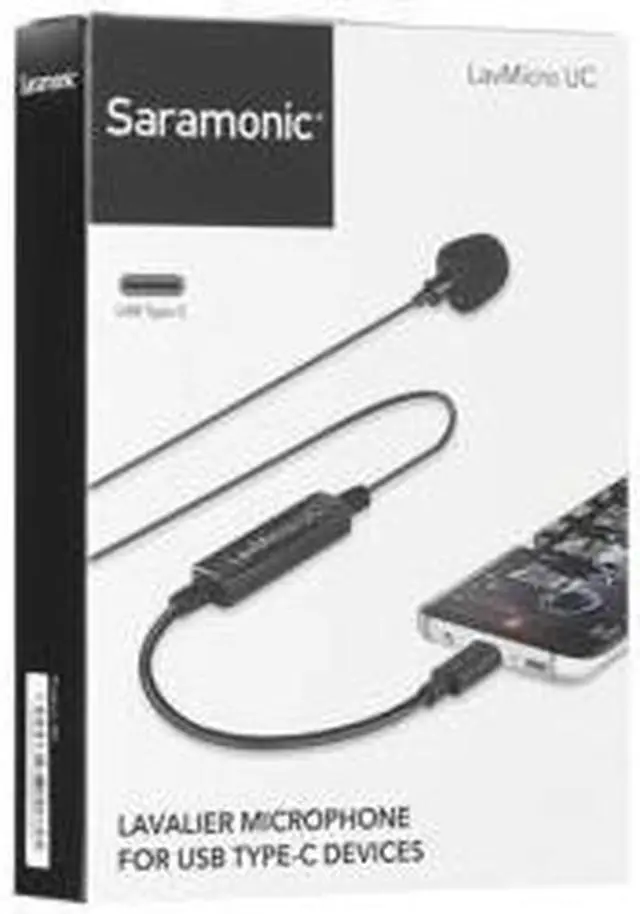 Alt view image 6 of 6 - Saramonic LavMicro-UC Omnidirectional Lavalier Mic for USB Type-C Devices with