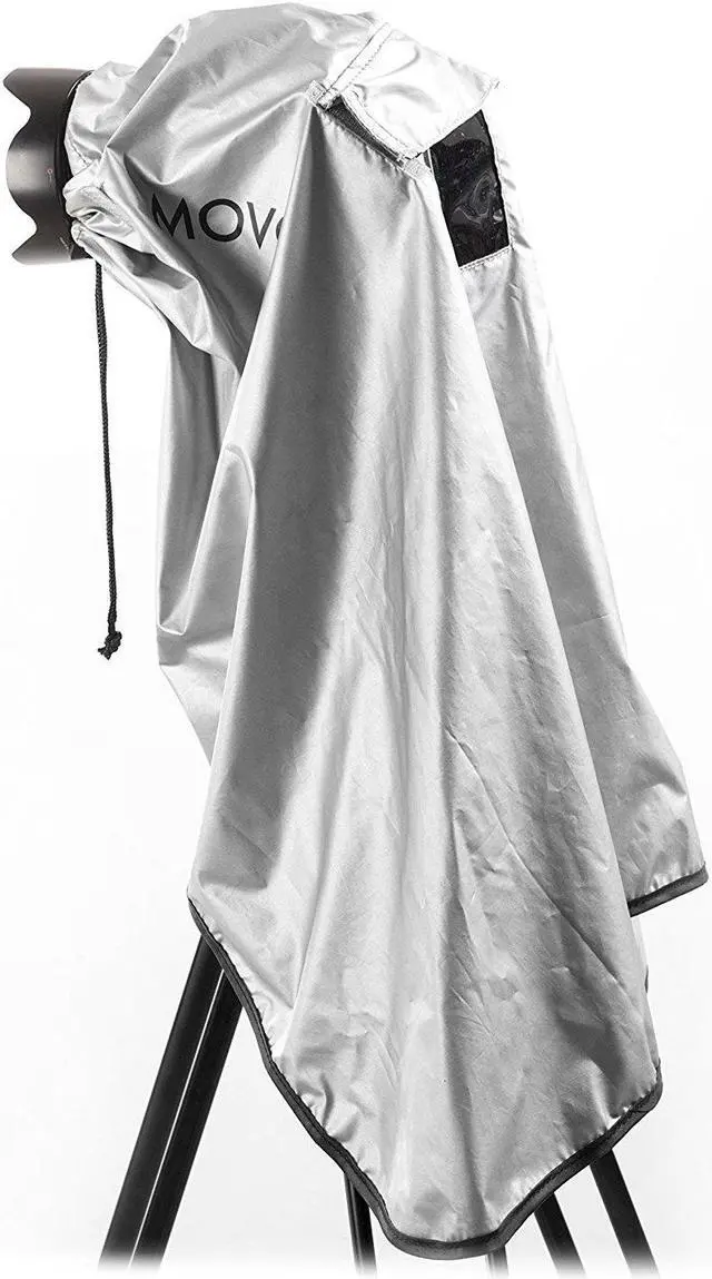Main image of Movo CRC03 Extra-Long Waterproof Rain Coat for DSLR Camera, Lens & Tripod (Metallic Gray)