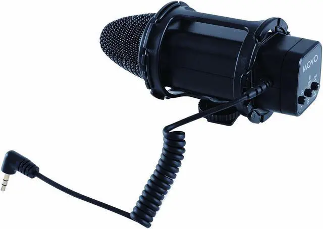 Alt view image 2 of 3 - Movo X/Y Stereo Condenser Video Microphone for Nikon D7100, D7000, D5500, D5300, D5200, D3300, D3200, D810, D800, D750, D610, D500, D90, D5, D4, D4S, D3X, DF DSLR Cameras
