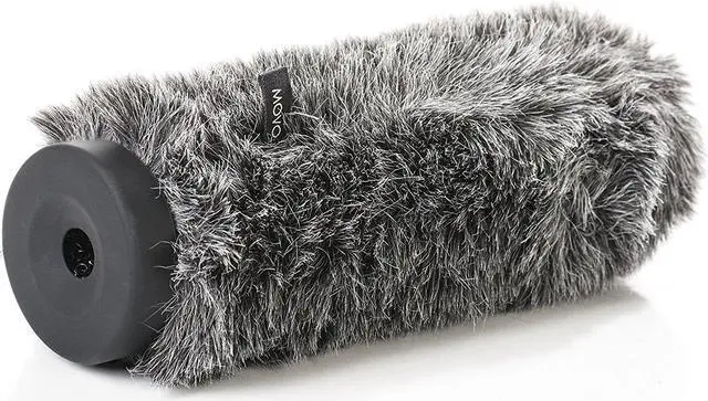 Main image of Movo WS-G300 Furry Rigid Windscreen for Microphones 18-23mm in Diameter and up to 11.8" (30cm) Long - Dark Gray