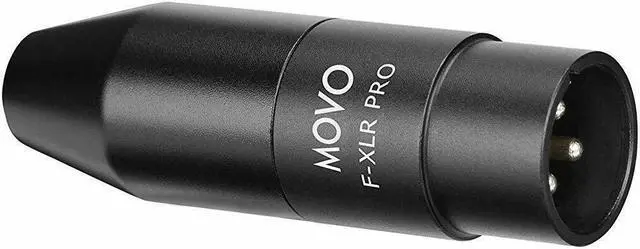 Alt view image 2 of 6 - Movo FXLR-PRO 3.5mm (TRS) Mini-Jack Female Microphone Adapter to 3-pin XLR Male Connector with Integrated Phantom Power Converter