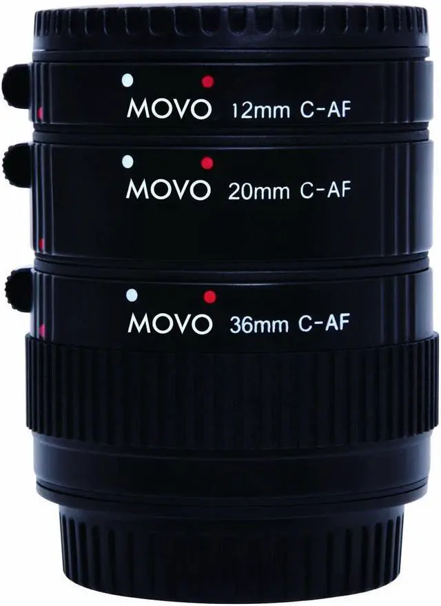 Alt view image 3 of 3 - Movo Photo AF Macro Extension Tube Set for Canon EOS DSLR Camera with 10mm, 16mm & 21mm Tubes (Economy Mount)