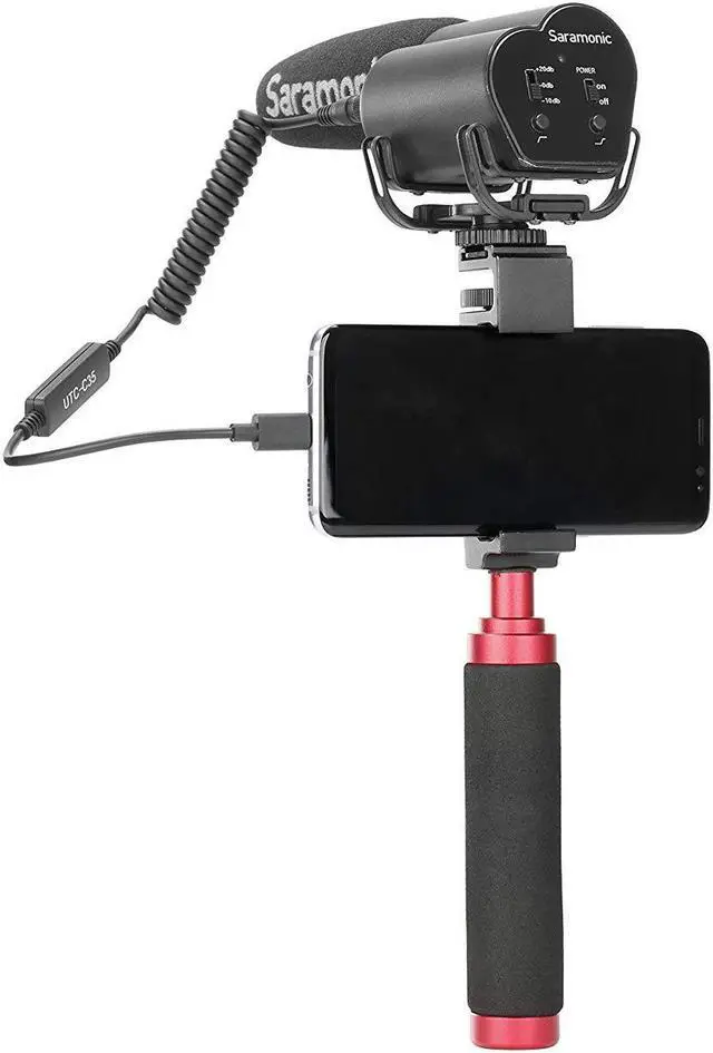 Alt view image 4 of 4 - Saramonic UTC-C35 Locking 3.5mm Male Jack to USB Type-C Connector for Samsung Galaxy, LG, HTC Google Pixel, Google Nexus, Other USB C Type Smartphones