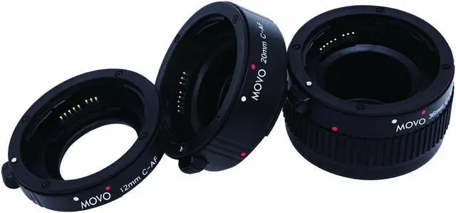 Alt view image 2 of 3 - Movo Photo AF Macro Extension Tube Set for Canon EOS DSLR Camera with 10mm, 16mm & 21mm Tubes (Economy Mount)