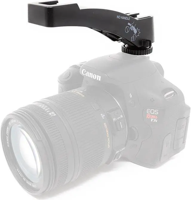 Main image of Movo Dual Shoe Riser Bracket to Mount Microphones, Video Lights, Monitors & more to DSLR Cameras