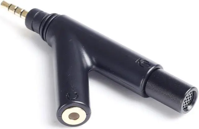 Main image of Movo MA1000 V-Shape TRRS Omni-Directional Microphone with Headphone Monitoring Jack for iPhone, iPad, Android Smartphones and Tablets