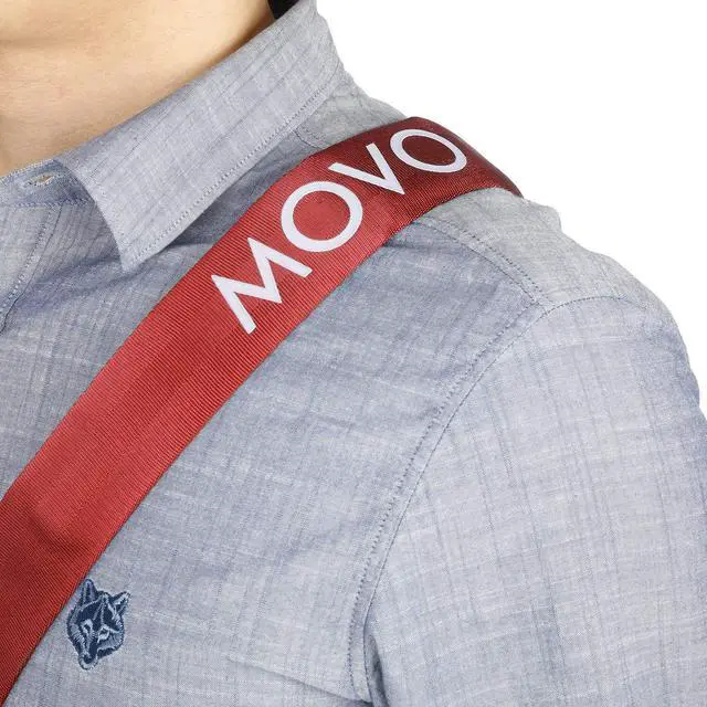 Alt view image 4 of 4 - Movo NS-203 Ultrasoft Nylon-Webbed Shoulder/Sling Camera Strap with Anti-Fatigue Gel Neck Pad for Cameras & Binoculars (Coral)