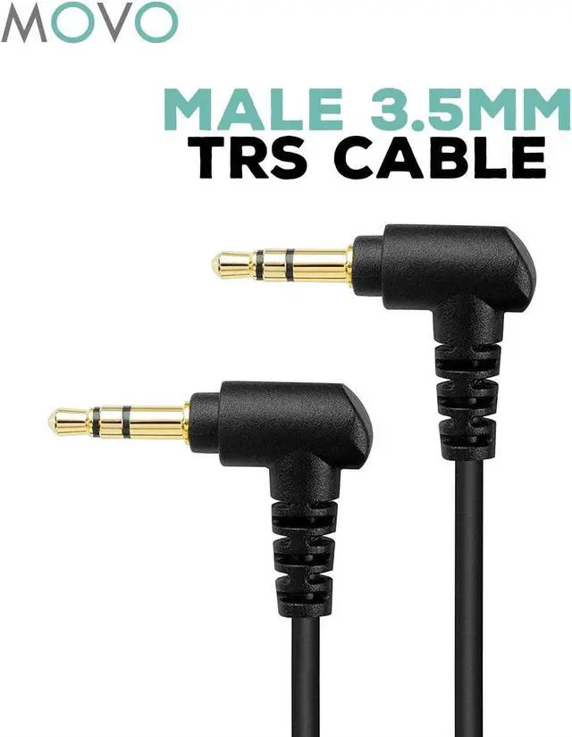Alt view image 3 of 5 - Movo MC1 3.5mm Male Stereo TRS to 3.5mm Male Stereo TRS Output Connector Cable - Connects Audio Mixers/Microphones to Camera/Recorders (Coiled Patch Cable)