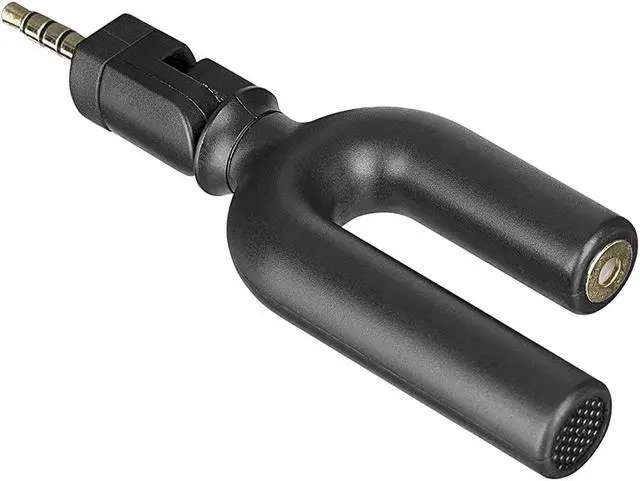 Alt view image 4 of 4 - Movo MA2010 Omnidirectional 3.5mm TRRS Microphone with Adjustable Angle and Headphone Monitoring Input - for iPhone, iPad, Android, and other Smartphones
