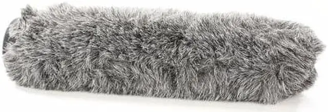 Alt view image 3 of 5 - Movo WS-G200 Furry Rigid Windscreen for Microphones 18-23mm in Diameter and up to 7.8" (20cm) Long - Dark Gray