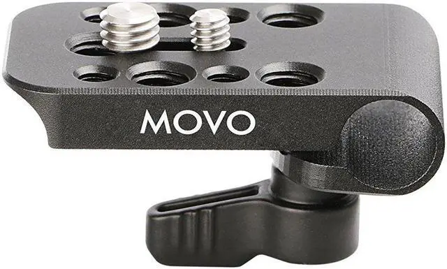 Alt view image 4 of 4 - Movo CAB1000 15mm Modular Rod Clamp Adapter - Mounts Cameras, Monitors, Recorders to Rigs with Multiple 1/4" & 3/8" Male/Female Mounting Threads (3 Pack)