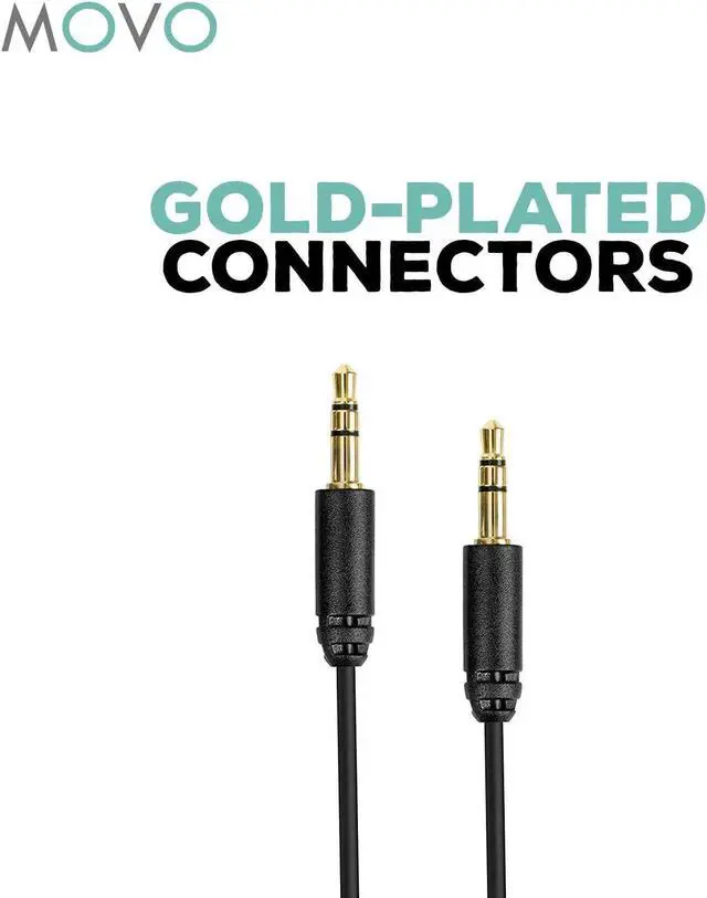 Alt view image 2 of 5 - Movo MC6 3.5mm Male Stereo TRS to 3.5mm Male Stereo TRS Output Connector Cable - Connects Audio Mixers/Microphones to Camera/Recorders (Dual Male 20-foot Extended Cable)