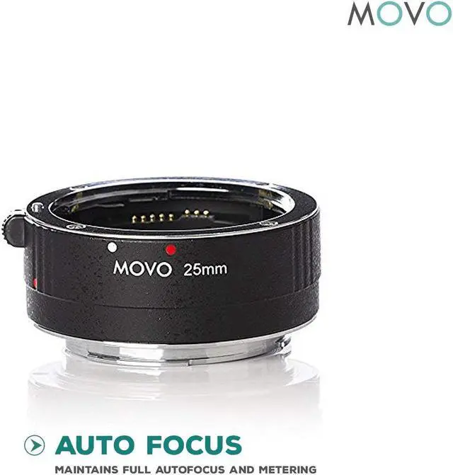 Alt view image 2 of 4 - Movo MT-N25 25mm AF Chrome Macro Extension Tube for Nikon Mount DSLR Camera/Nikkor Lens System