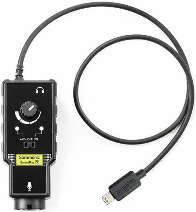 Alt view image 3 of 4 - Saramonic SmartRig-Di XLR Microphone & 6.3mm Guitar Interface with Apple MFi Certified Lightning Connector for iPhone, iPad, iPod, iOS Smartphones & Tablets