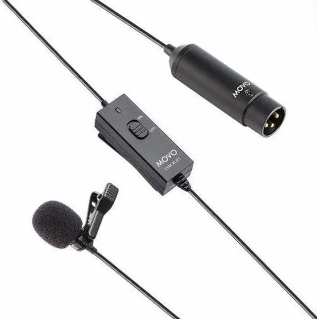 Alt view image 3 of 4 - Movo LVM-XLR1 Self-Powered XLR Omnidirectional Lavalier Microphone for Mixers, Recorders, Camcorders & More