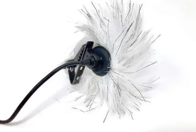 Alt view image 2 of 5 - Movo WS-RD10?Dual-Layered Furry Lavalier Microphone Windscreen Fitted for 10mm Lav Mics (2 Pack)