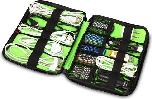 Alt view image 2 of 6 - BUBM Gray Cable Organizer Electronics Accessories Case USB Drive Shuttle