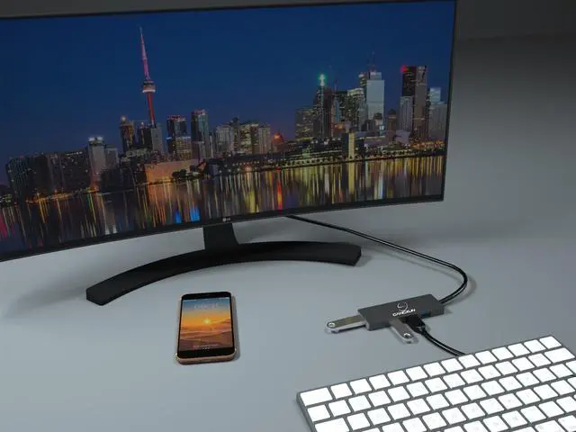 Alt view image 4 of 5 - USB 3.0 Hub Ultra Slim 4-Port USB Hub in Aluminum Compatible with Mac Pro/Mini, Microsoft Surface Pro, Dell XPS 15 Xbox ONE