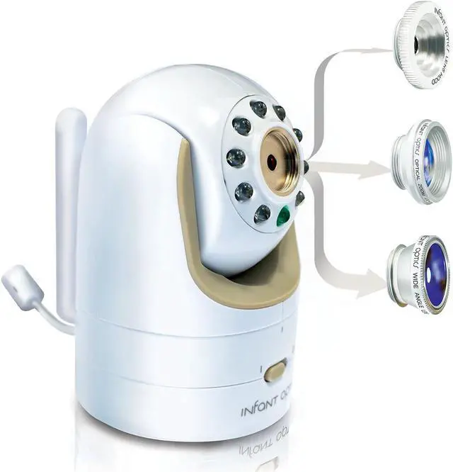 Alt view image 2 of 20 - Infant Optics DXR-8 Pan/Tilt/Zoom 3.5" Video Baby Monitor With Interchangeable Optical Lens