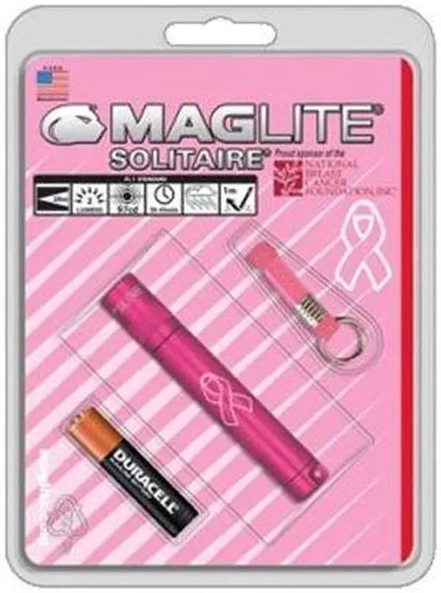 Alt view image 6 of 11 - MAGLITE K3AMW6 MAGLITE Incandescent 1-Cell AAA Solitaire Flashlight NBCF Pink