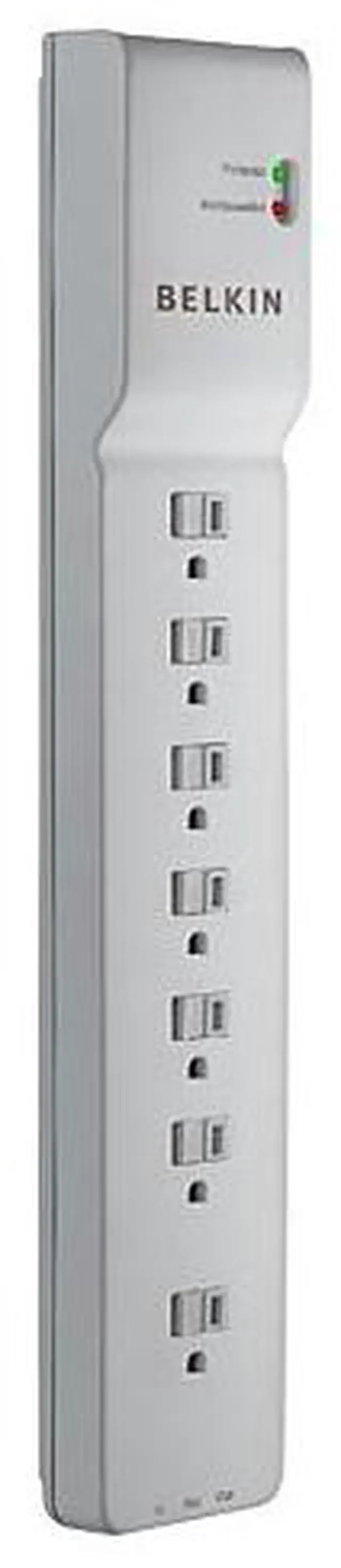 Alt view image 2 of 5 - 7-Outlet Surge Suppressor With Phone/Modem Protection - 6' Cord