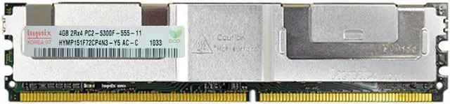 Alt view image 2 of 6 - HYNIXHynix Hymp151F72Cp4N3-Y5 Hynix 4Gb (1X4Gb) Pc25300 Ddr2667Mhz Sdram Dual Rank Fully Buffered Ecc Memory Module